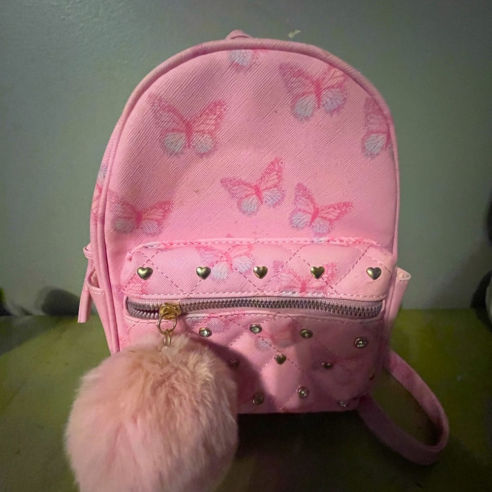 Pink Butterfly Kids Backpack